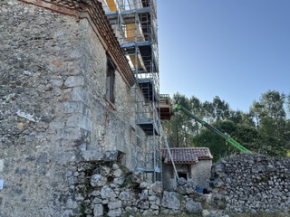 Église de Guinas - Chantier en cours au 24 juin 2026