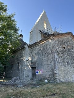 Église de Guinas - Chantier en cours au 24 juin 2026